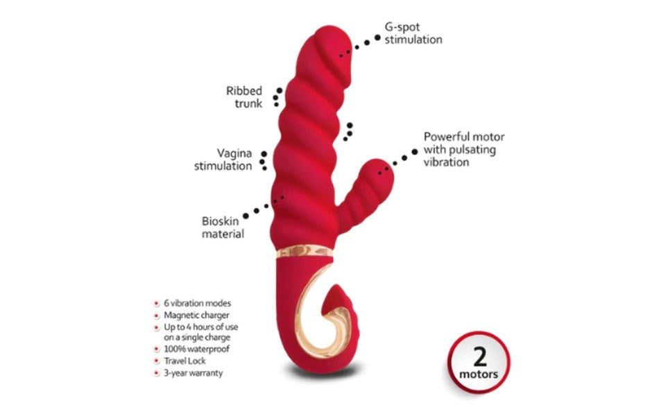 Gvibe Gcandy MINI Rabbit Vibrator Chili Coral Dual Stimulation Sex Toy - - Rabbit Vibrators