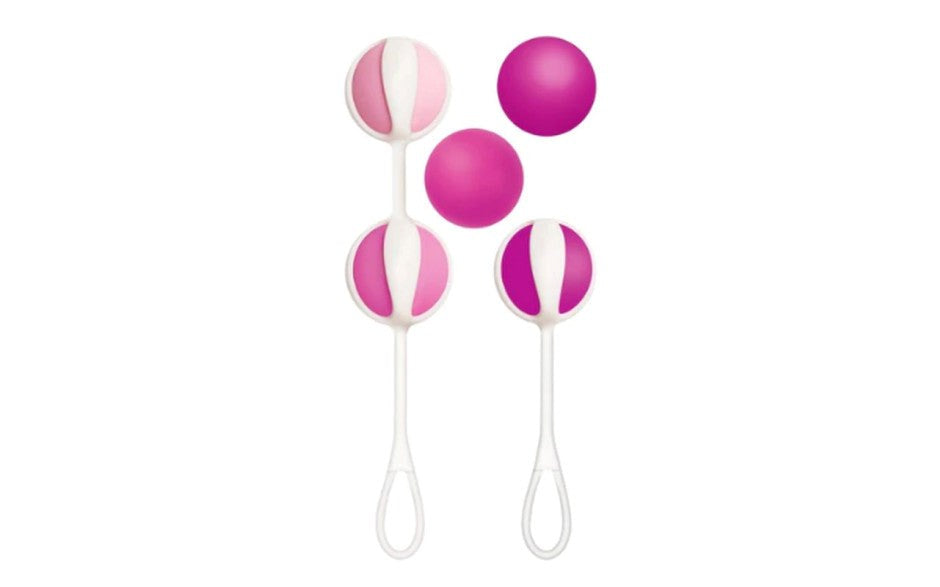 Gvibe Geisha Love Balls 3 Sugar Pink Progressive Pelvic Floor Training - - Love Eggs and Kegel Exercisers