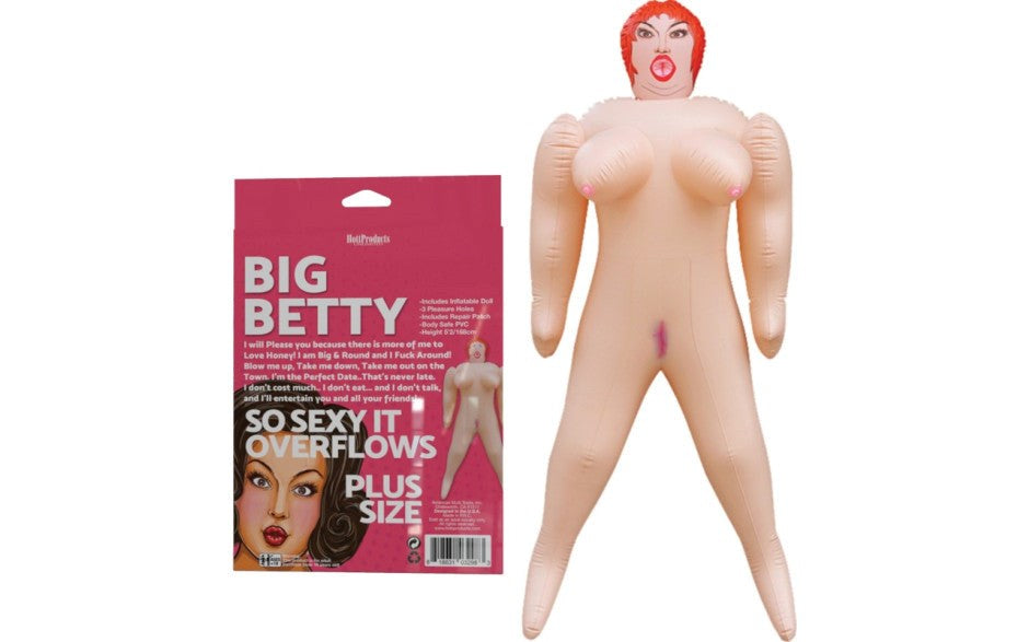 Hott Products Big Betty Inflatable Sex Doll Full Size Partner - - Love Dolls