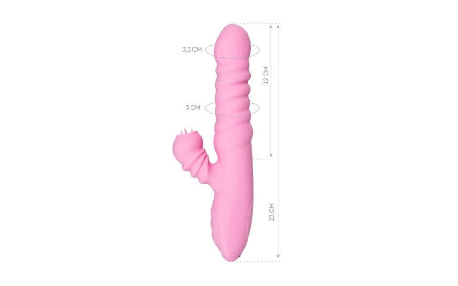 JOS Lixy Heating and Rotating Petal Tickler Rabbit Vibrator with Heat - - Rabbit Vibrators