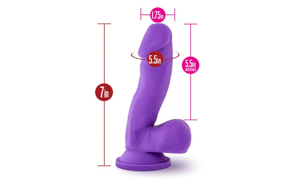 Blush Novelties Ruse Juicy Harness Compatible Realistic Dong Purple Dildo - - Realistic Dildos