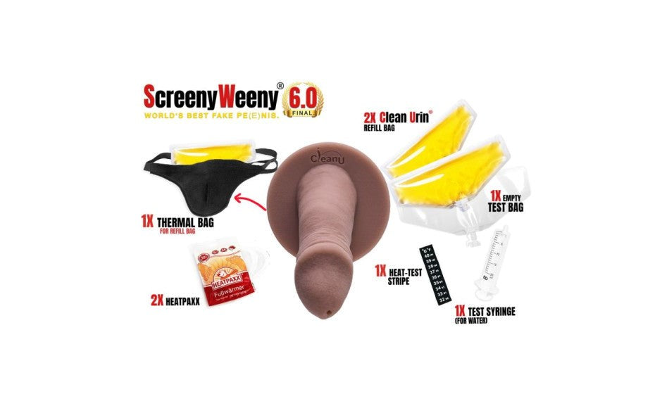 Screeny Weeny 6.0 Cut Nordic White Fake Penis with Push Piss Mechanism - - Realistic Dildos