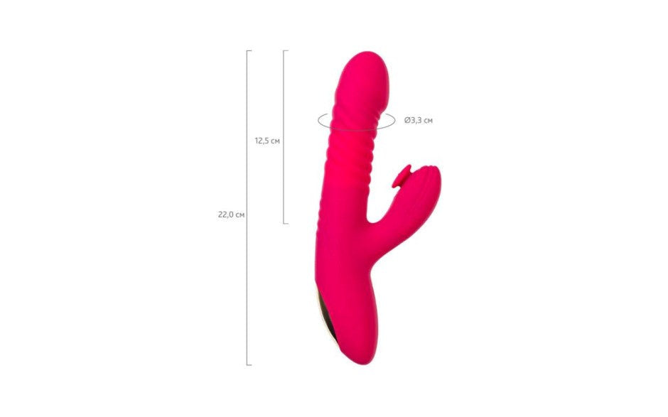 JOS Seri Thrusting Rabbit Vibrator with Clitoral Stimulator Triple Action - - Rabbit Vibrators
