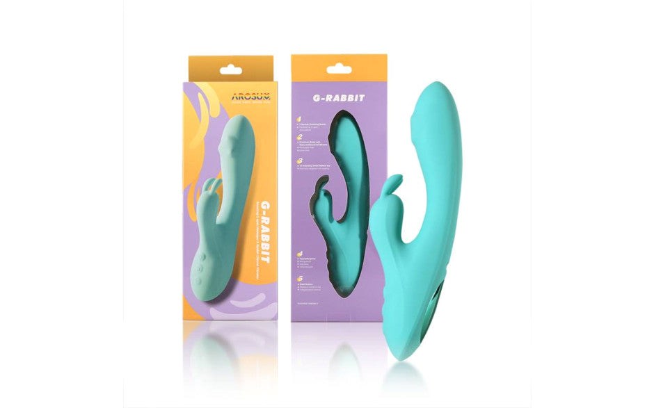 Arosum G Rabbit Rotating G Spot & Clitoral Vibrator Dual Motor Technology - - Rabbit Vibrators