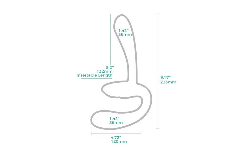 Arosum Sapphi Detachable Strapless Strap On Double Vibrator Triple Motor - - Strap On Sextoys