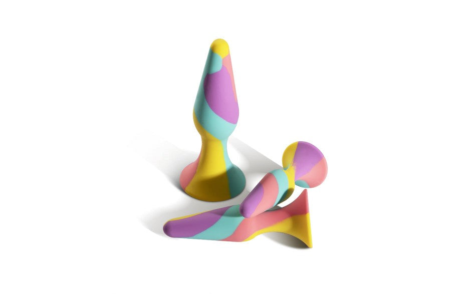 Arosum TriPlugs Silicone Anal Training Kit 3 Piece Progressive Butt Plugs - - Butt Plugs