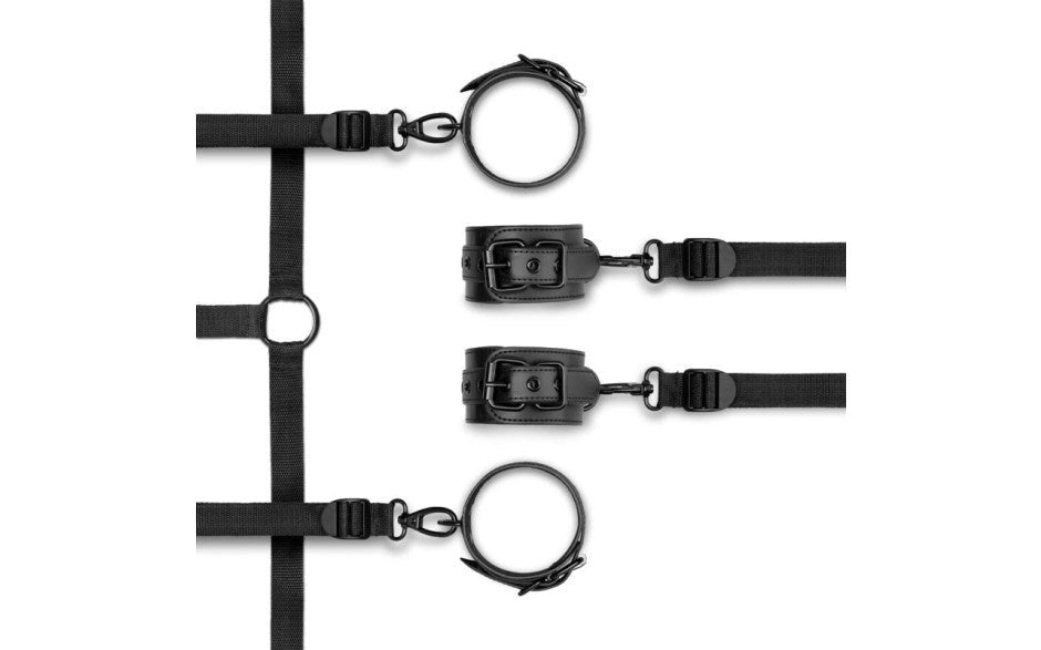 Bedroom Fantasies Under The Bed Restraint Bondage Set with Adjustable Cuffs - - Bondage Kits