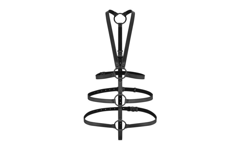 Bedroom Fantasies Vera Bondage Play Harness Black Adjustable BDSM Harness - - Cuffs And Restraints