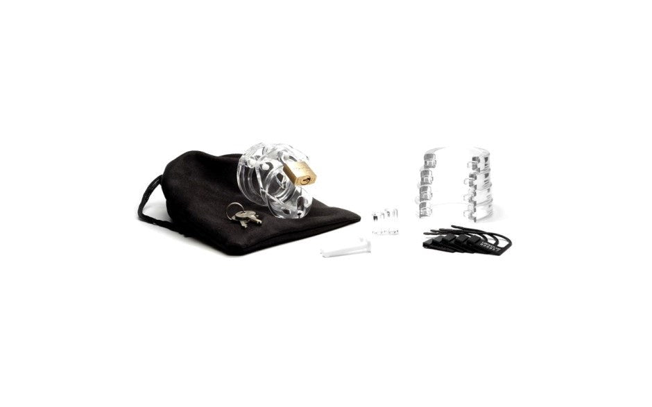 A L Enterprises CB X Male Chastity Cock Cage Mini Me Clear 1 Inch Restraint - - Male Chastity