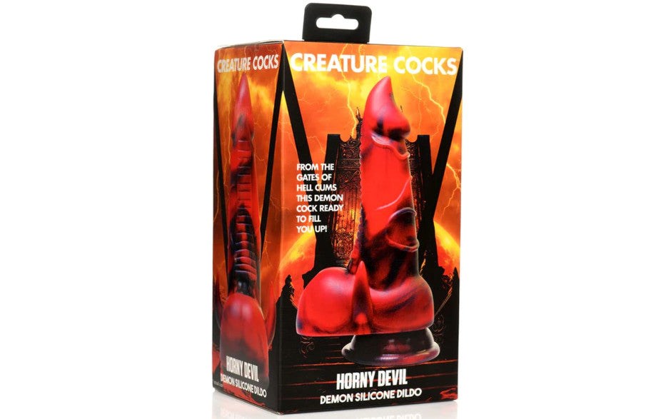 XR Brands Creature Cocks Horny Devil Demon Non Realistic Silicone Dildo - - Realistic Dildos