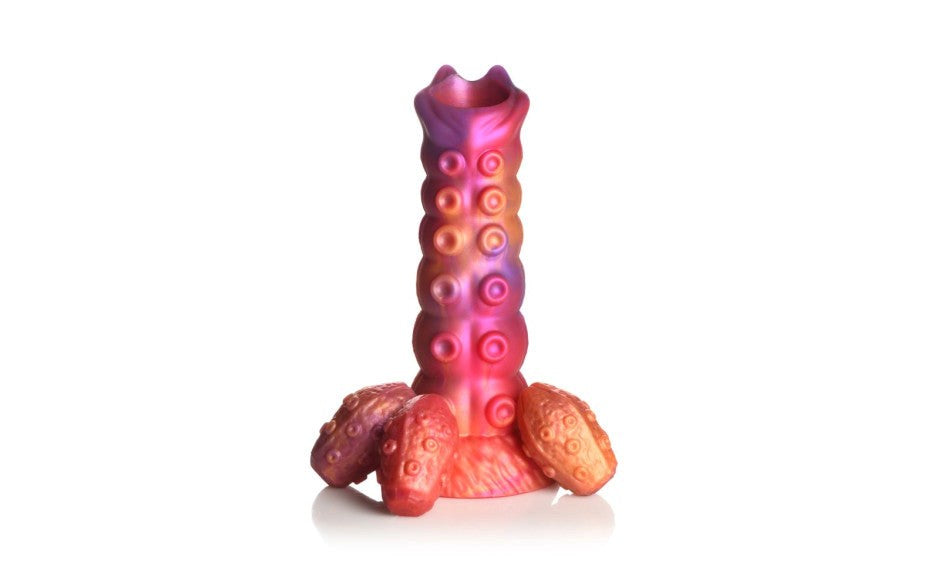 XR Brands Creature Cocks Nymphoid Ovipositor Fantasy Silicone Dildo with Eggs - - Realistic Dildos