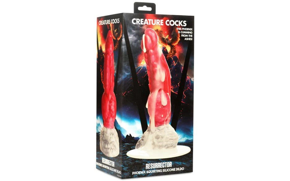XR Brands Creature Cocks Resurrector Phoenix Squirting Fantasy Dildo with Fluid System - - Realistic Dildos