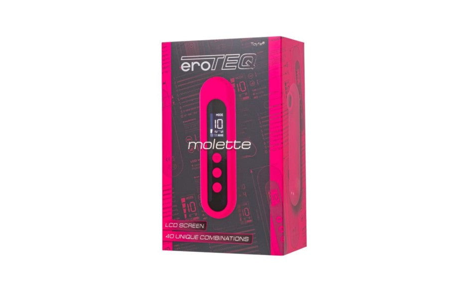 eroTEQ Vacuum Wave Air Pulse Clitoral Vibrator Molette Pink LCD Display - - Clit Ticklers and Pulsators