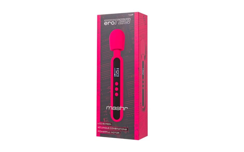 eroTEQ Vibrating Body Wand Massager Mashr Pink with LCD Display - - Body Wands