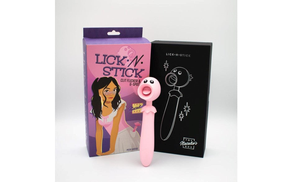 Natalies Toy Box Lick N Stick Clit Flicker G Spot Vibrator Dual Motor Sex Toy - - G-Spot Vibrators