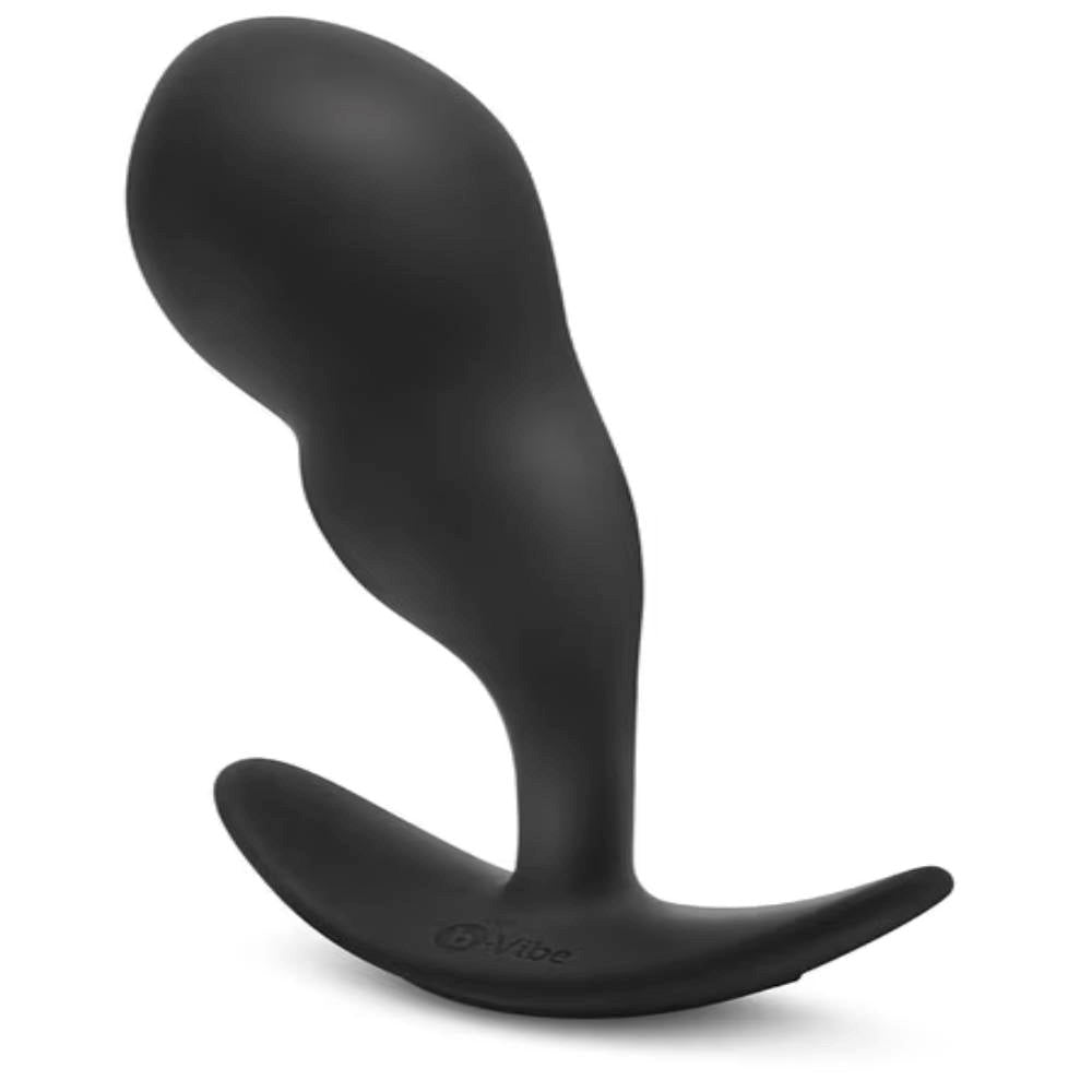 B Vibe Remote Control Vibrating P Spot Snug Plug Black Weighted Prostate - - Prostate Sex Toys