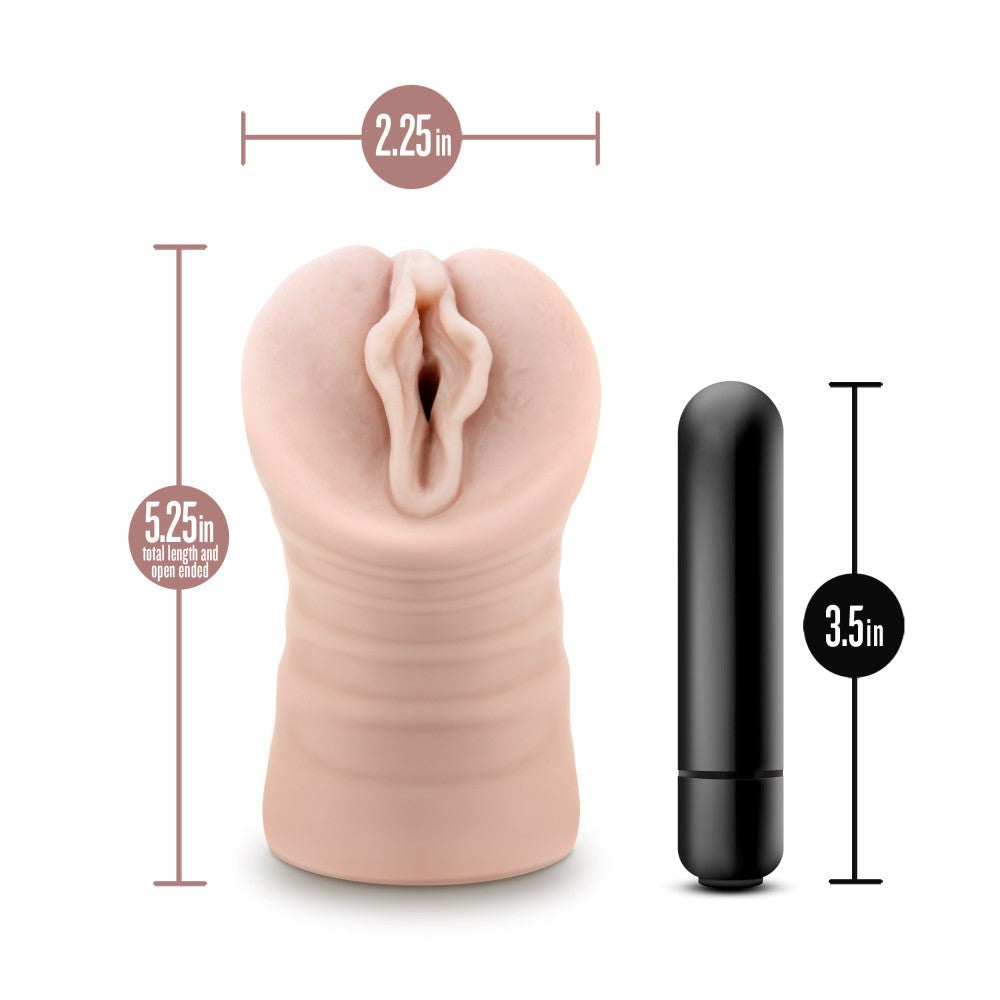 Blush Novelties EnLust Destini Vibrating Pussy Stroker with X5 Plus - - Masturbators and Strokers
