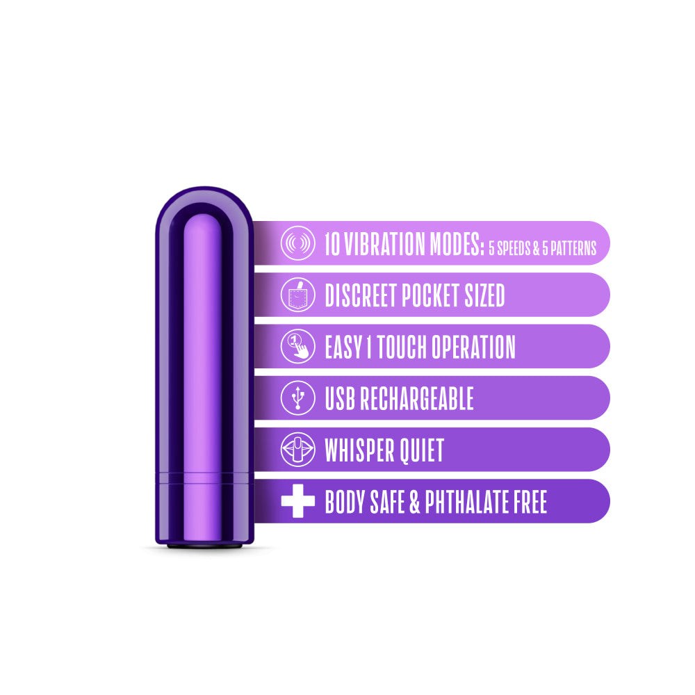 Blush Novelties Blush Kool Vibes 2.5 Rechargeable Mini Bullet Vibrator - - Bullet Vibrators