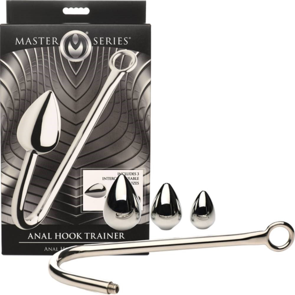 Master Series Anal Hook Trainer Anal Hook With 3 Plugs - - Butt Plugs
