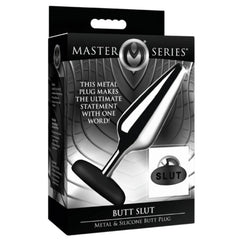 Master Series Butt Slut Metal and Silicone Butt Plug - - Butt Plugs