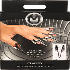Master Series Clawed 5 Piece Sensation Play Finger Rings - - Electro Sex