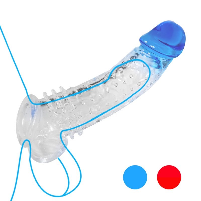 BDStyle Mens Penis Enlargement Sleeve with Elastic Ball Band TPE Construction - - Penis Sleeves and Extenders