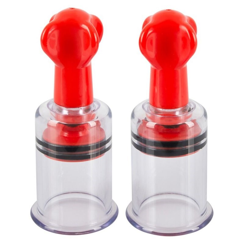 BDStyle Twist Women Nipple Suckers Red - - Nipple and Clit Clamps
