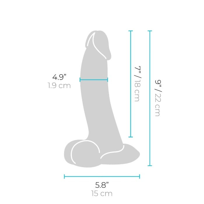 B Vibe Slipskin 9 Inch Curved Realistic Silicone Dildo with Pressure Reactive - - Realistic Dildos