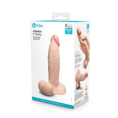 B-Vibe Slipskin Realistic Silicone Dildo Girthy 8 Inch - - Realistic Dildos