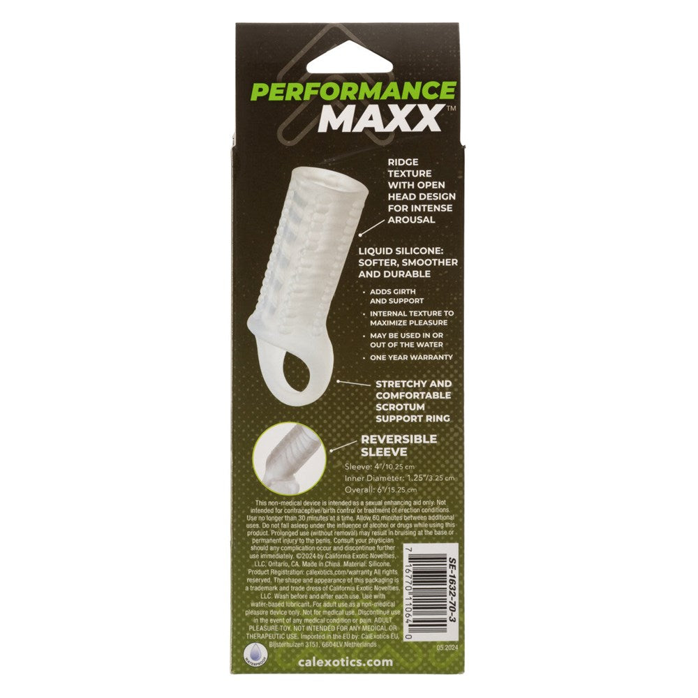 California Exotics Performance Maxx Liquid Silicone Reversible Penis Sleeve - - Penis Sleeves and Extenders
