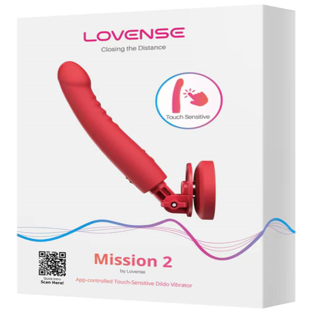 Lovense Mission 2 Vibrating Suction Cup Dildo Touch Sense Technology - - Vibrating Dildos