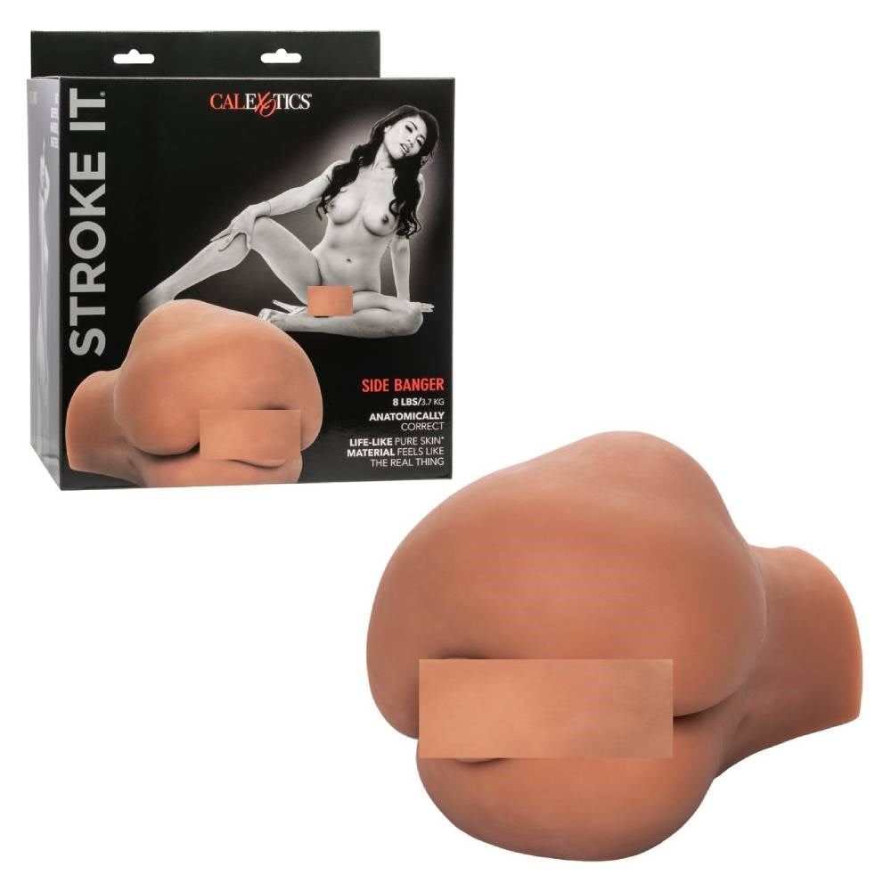California Exotics Stroke It Side Banger Realistic Male Masturbator Dual Chamber - - Realistic Butts And Vaginas