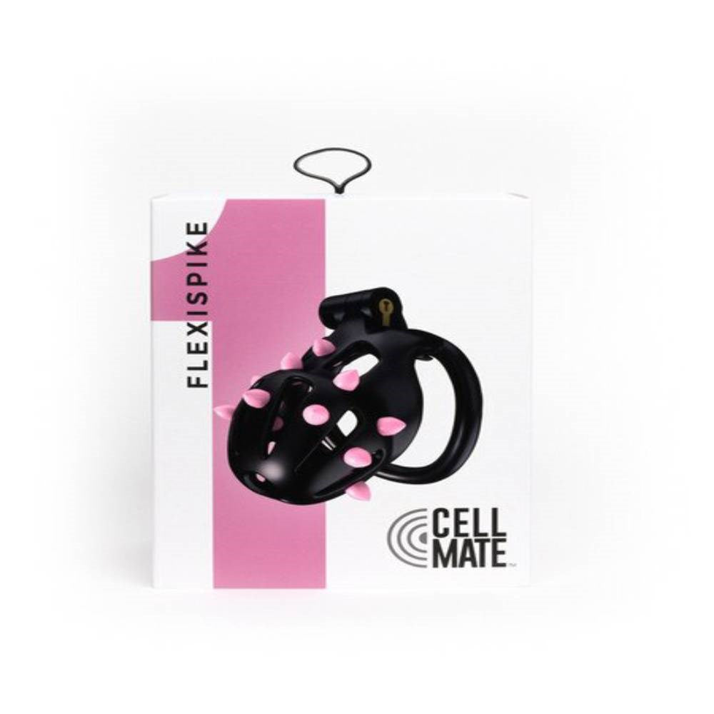 Sport Fucker FlexiSpike by CellMate Male Chastity Device Black Pink - - Male Chastity
