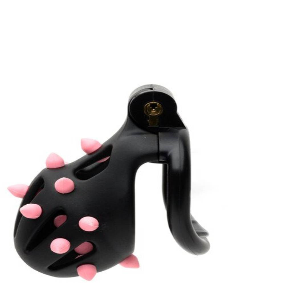 Sport Fucker FlexiSpike by CellMate Male Chastity Device Black Pink - - Male Chastity
