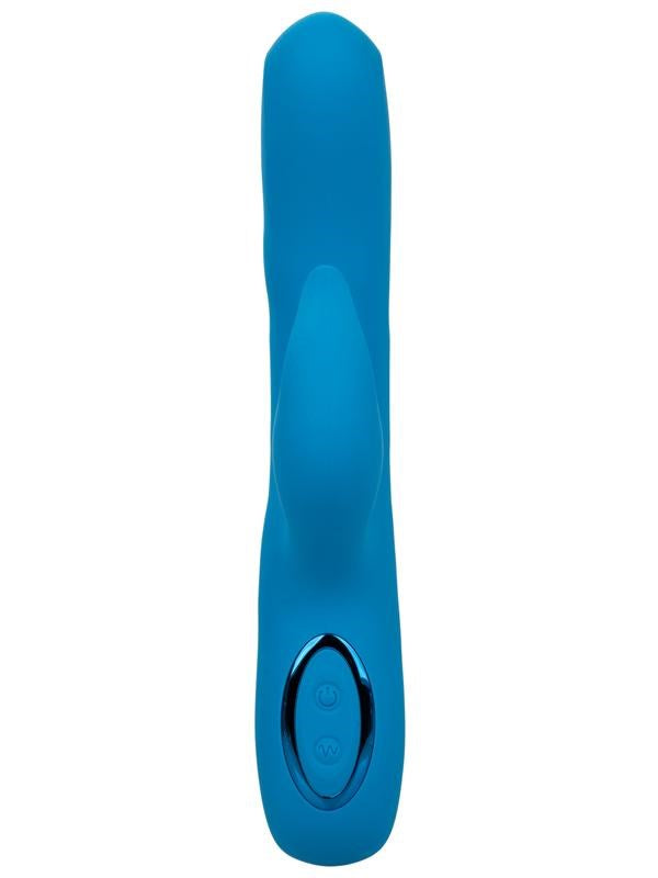 California Exotics Azure Collection Flutter G Spot Rabbit Massager Dual Motor - - Rabbit Vibrators