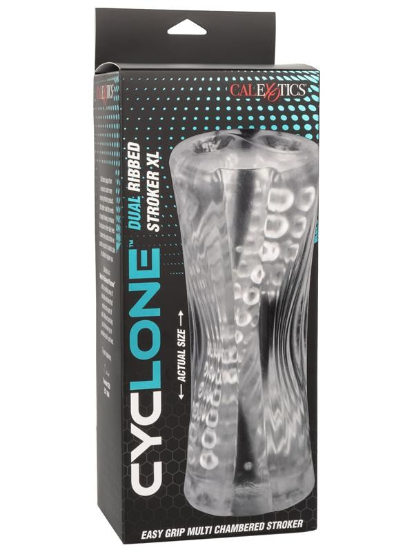 California Exotics Cyclone Dual Ribbed Realistic Mens Stroker XL Masturbator - - Masturbators and Strokers
