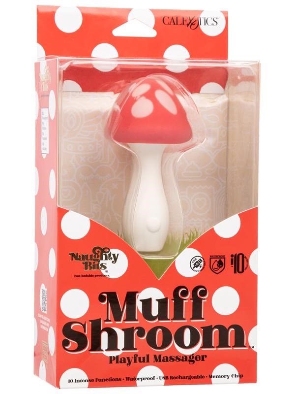 California Exotics Naughty Bits Muff Shroom Clitoral Vibrator with 10 Functions - - Body Wands