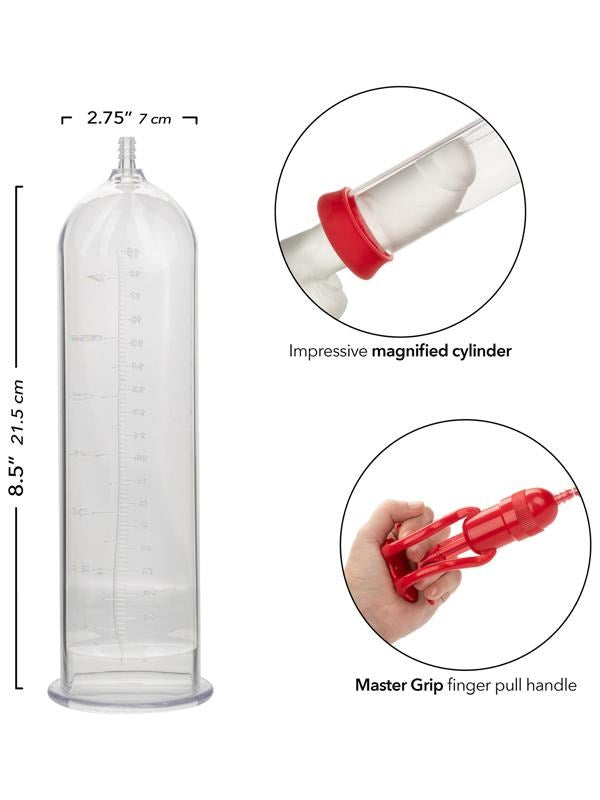 California Exotics Optimum Series Magnified Penis Pump with Measurement Markers - - Penis Pumps And Stretchers
