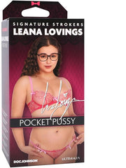 Doc Johnson Signature Strokers Leana Lovings ULTRASKYN Pocket Pussy Stroker Vanilla - - Masturbators and Strokers