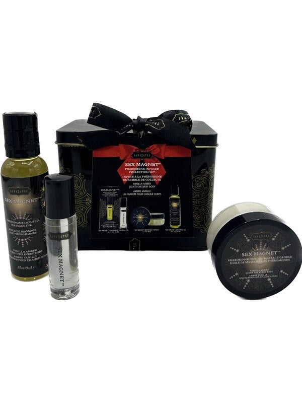 Kama Sutra Sex Magnet Vanilla Amber Massage Oil Gift Set with Pheromones - - Massage Oils and Lubricants