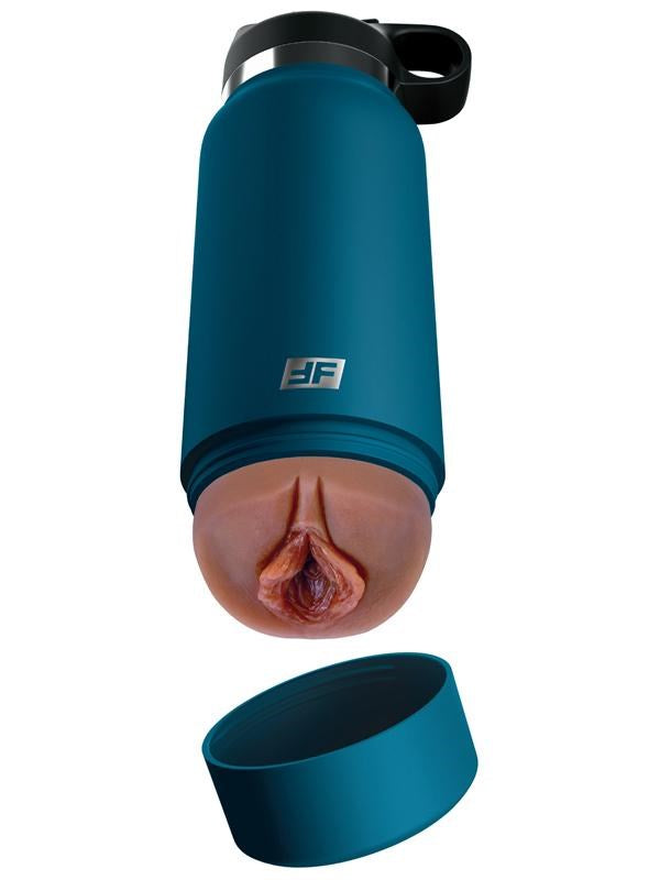 Pipedream Products PDX Plus Fuck Flask Private Pleaser Male Stroker Blue - - Masturbators and Strokers