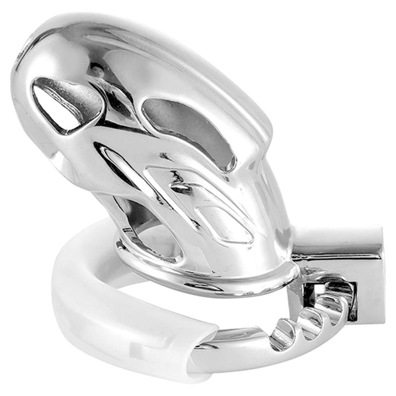 BDStyle Adjustable Ring and Invisible Vertical Lock Cock Cage - - Male Chastity