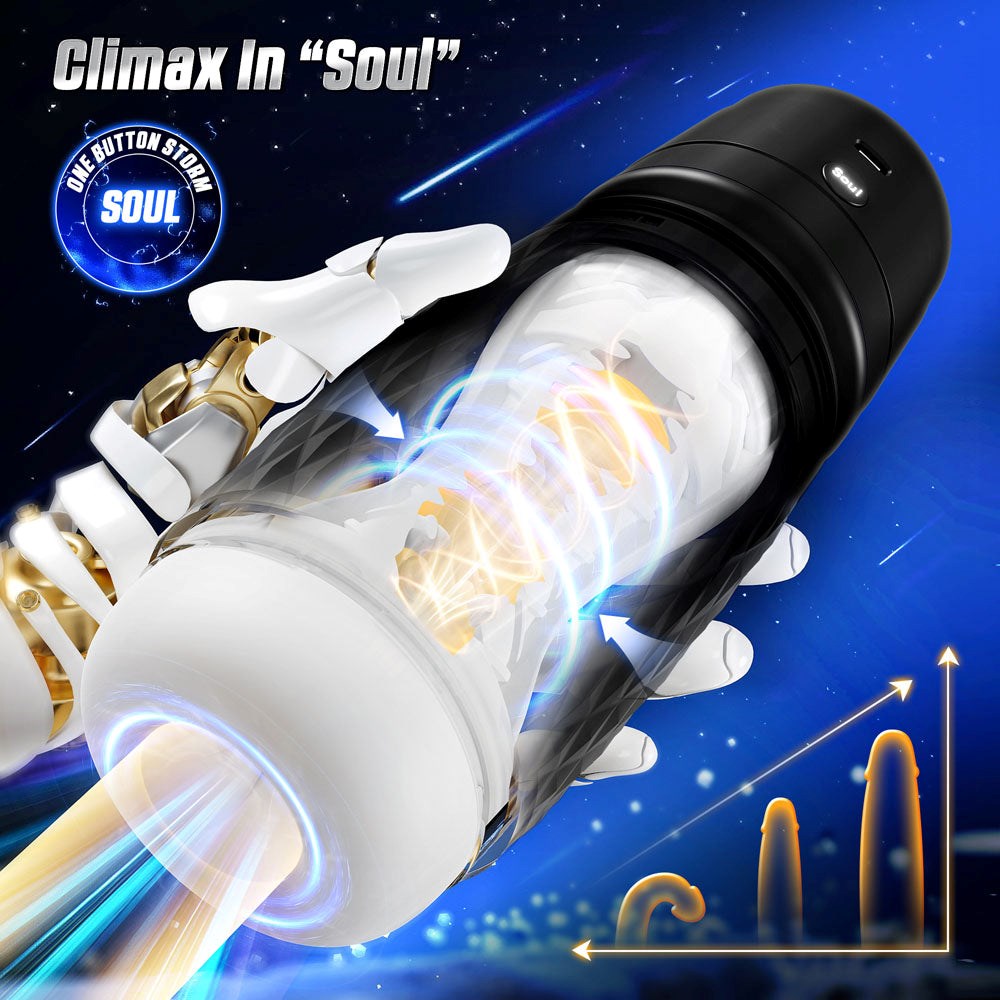 Topco CyberSkin B Warrior Sucking and Vibrating Mens Masturbator Black - - Masturbators and Strokers