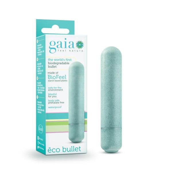 Blush Novelties Gaia Eco Bullet Vibrator Biodegradable Clitoral Vibe - - Bullet Vibrators