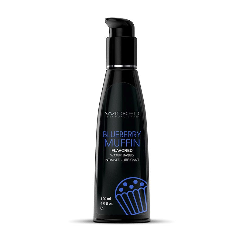 Wicked Sensual Care Wicked Aqua Blueberry Muffin Flavoured Water Based Lubricant - - Water Based Lubes
