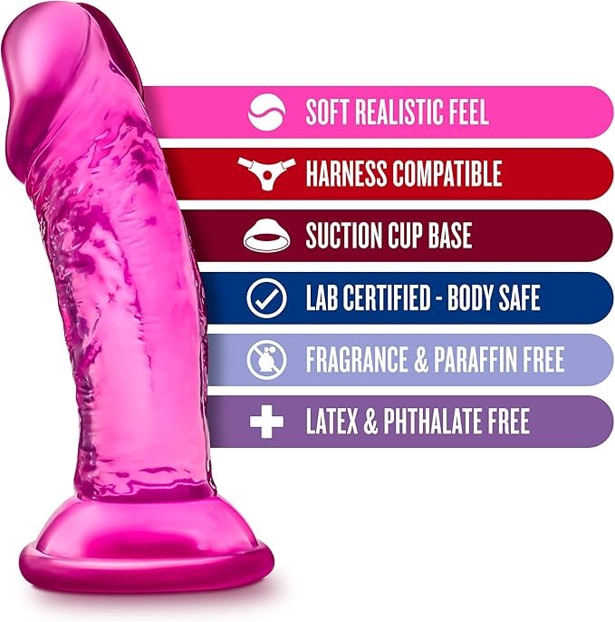 Blush Novelties B Yours Sweet N Small Realistic Dildo 10cm Pink Beginner Friendly - - Realistic Dildos