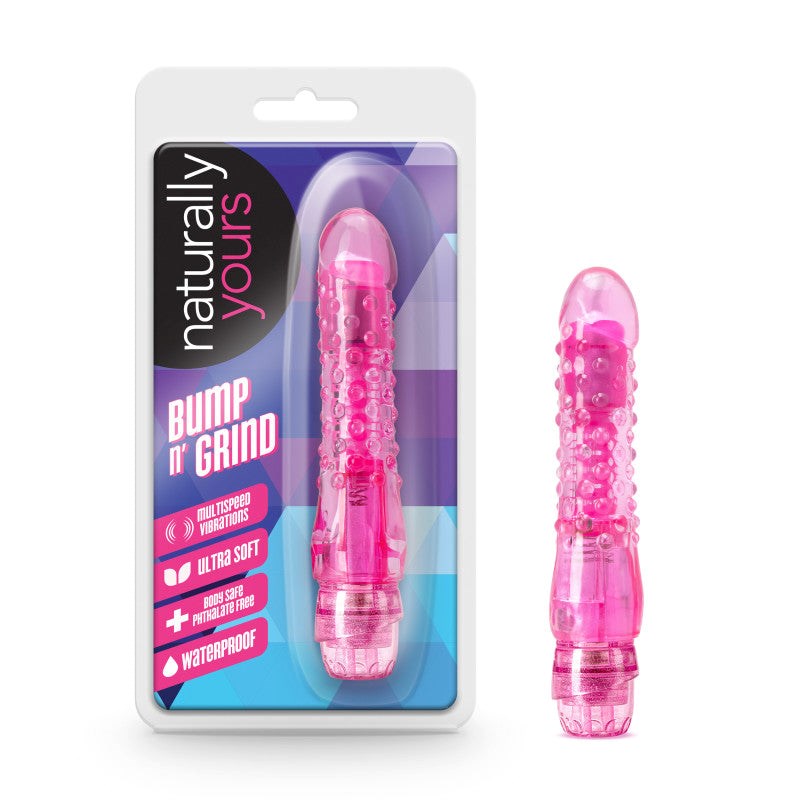 Blush Novelties Naturally Yours Bump N Grind Vibrating Dildo with Flexi Shaft - - Vibrating Dildos