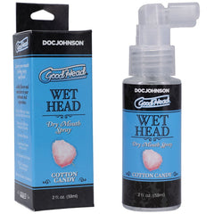 Doc Johnson GoodHead Cotton Candy Flavoured Wet Head Dry Mouth Spray 59ml - - Delay and Excite Sprays