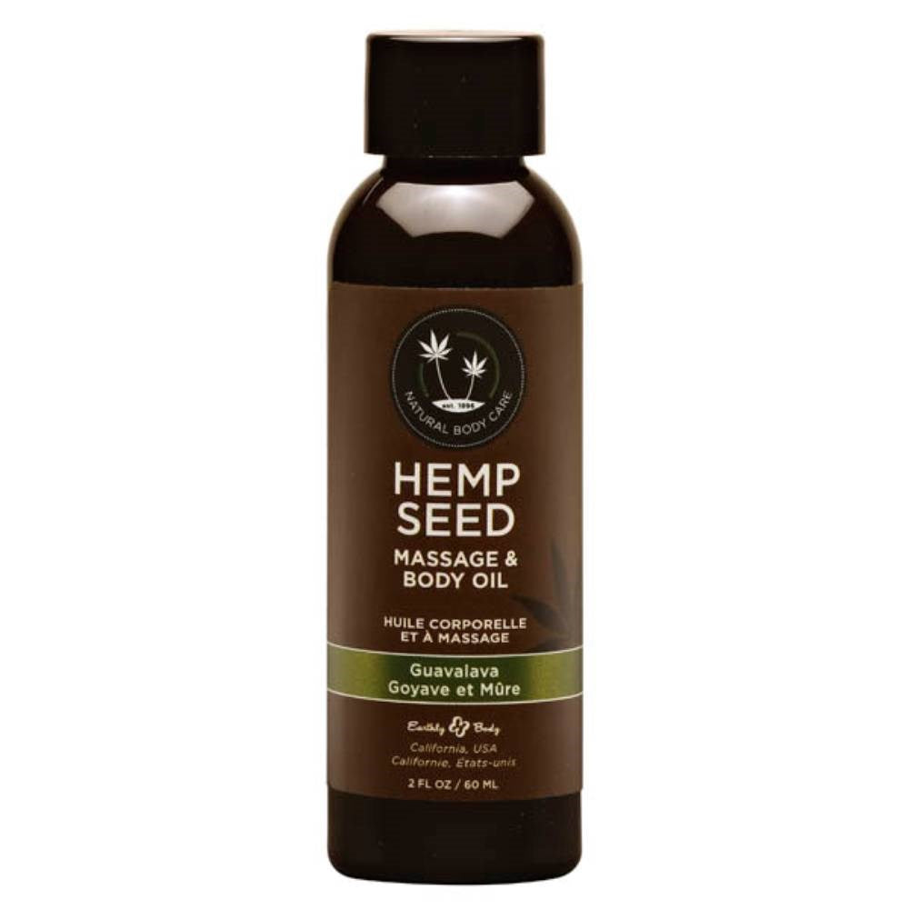 Earthly Body Hemp Seed Scented Massage and Body Oil 59 ml - - Massage Oils and Lubricants