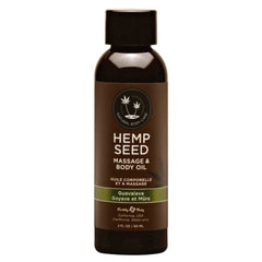 Earthly Body Hemp Seed Scented Massage and Body Oil 59 ml - - Massage Oils and Lubricants